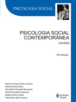 cover image of Psicologia social contemporânea